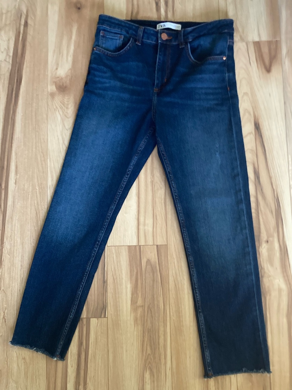 Zara gently distressed denim